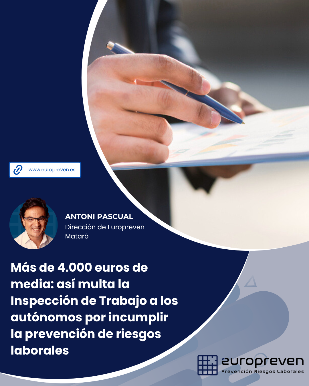 Más de 4.000 euros de media: así multa la Inspección de Trabajo a los autónomos por incumplir la prevención de riesgos laborales